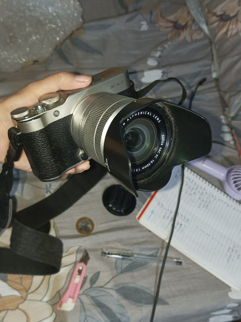 Fujifilm X-A10 Mirrorless Camera Bundle with Lenses and Accessories (Category: Cameras) located in Quezon. Submitted by davikari (Listing ID 1468068356, Image 1). Description: 📸 Fujifilm X-A10 Mirrorless Camera | Flip Screen | Wi-Fi Ready 📦 INCLUSIONS: • Fujifilm X-A10 Body • Fujifilm XC 16-50mm f/3.5-5.6 OIS II Kit Lens • Meike 35mm f/1.4 Manual Lens • RAVPower Battery (newly purchased) • Charger (newly purchased) • Camera Bag • OTG Card Reade