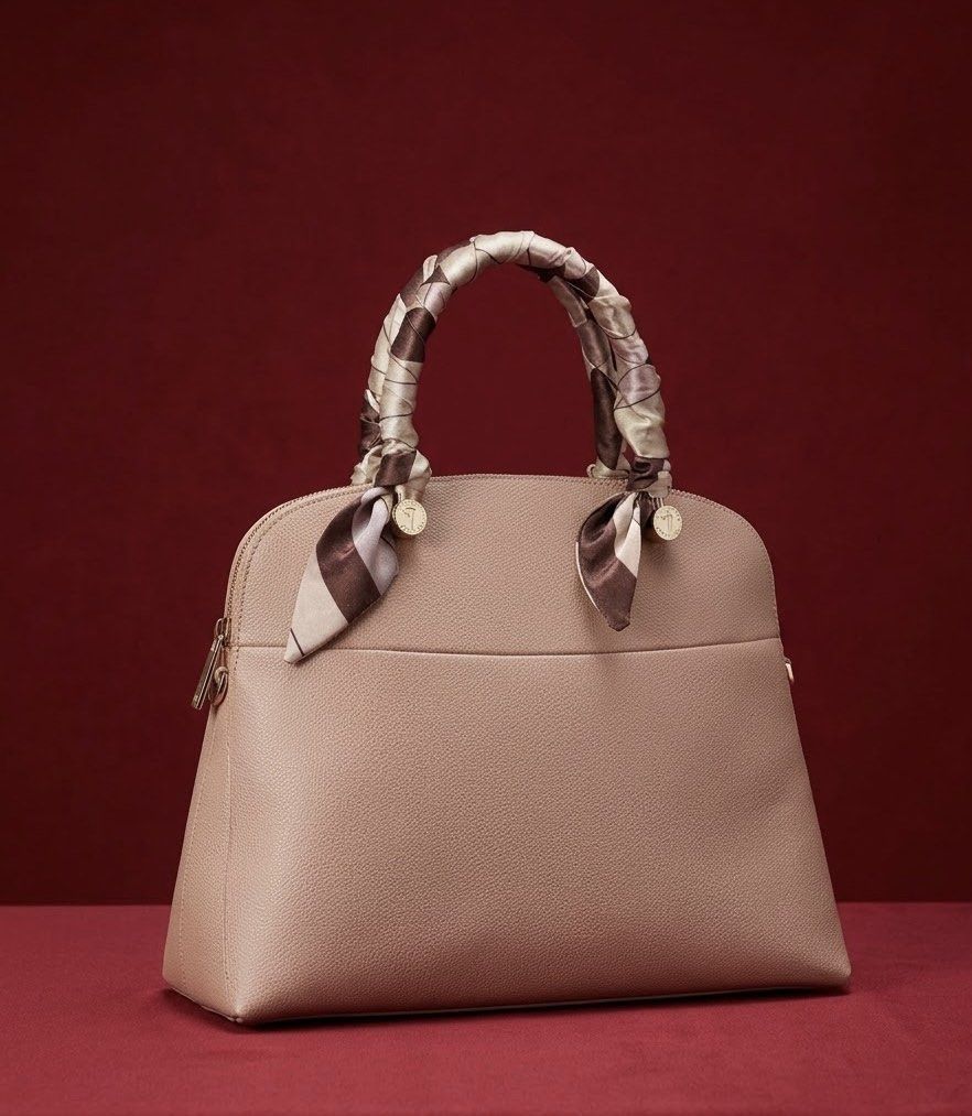 Furla Leather Handbag (Category: Luxury Bags & Wallets) located in Marikina City. Submitted by sakura_07 (Listing ID 1468125420, Image 2). Description: - Brand: Furla (100% Authentic) - Material: Premium pebbled leather - Color: Soft blush pink with gold-tone hardware - Style: Structured dome silhouette with zip closure - Design Details: Includes a stylish brown/cream and a matching front charm - Interior: Lined in pink fabric with 'Genuine Leath