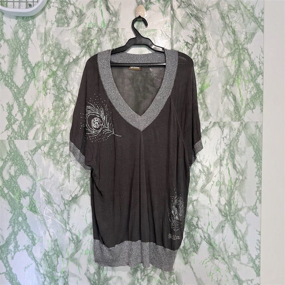 GALLIANO Blouse (Category: Shirts) located in Bulacan. Submitted by letsfindukaywithme (Listing ID 1468077009, Image 1). Description: Gliano blouse Large Like new No issue +sf psyment first Ship via J&T.