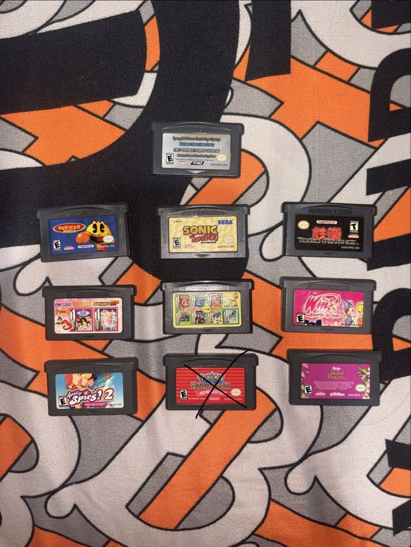 Gameboy games (Category: Nintendo) located in Bacoor. Submitted by michtbrnilla (Listing ID 1468139606, Image 1). Description: WARNING: UNTESTED (Buy at your own risk) 🎮 Nickelodeon 4-in-1 – ₱300 • SpongeBob SquarePants • Nicktoons • The Fairly OddParents • Rocket Power 🎮 Pac-Man World – ₱500 🎮 Sonic the Hedgehog: Genesis – ₱500 🎮 Tekken Advance – ₱500 🎮 132 in 1 GBA Game Cartridge – ₱300 🎮 185 in 1 GBA Game Cartridge – ₱500 • Pokémon Ruby 