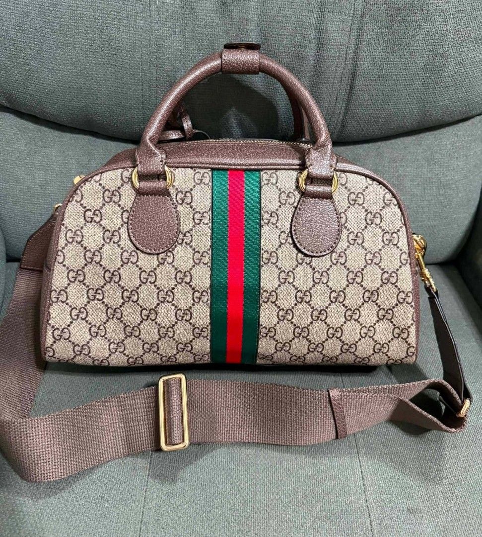 GG Ophi 2way Bag (Category: Shoulder Bags) located in Quezon City. Submitted by luxxechic (Listing ID 1468207761, Image 3). Description: coded GG under zip with strap with dust bag with hang tag with lock and key good as new no issue actual photo posted japan preloved mop: gcash.