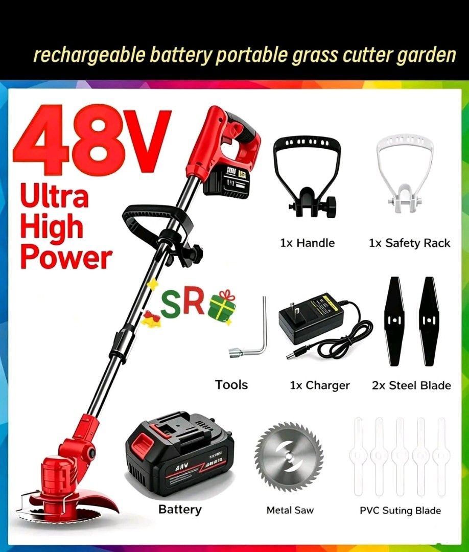 Grass cutter (Category: Gardening Tools & Ornaments) located in Manila. Submitted by minidivisoria (Listing ID 1468273977, Image 2). Description: New arrive!!! 48V rechargeable battery portable grass cutter garden 09674865453 pls.call for fast transaction.