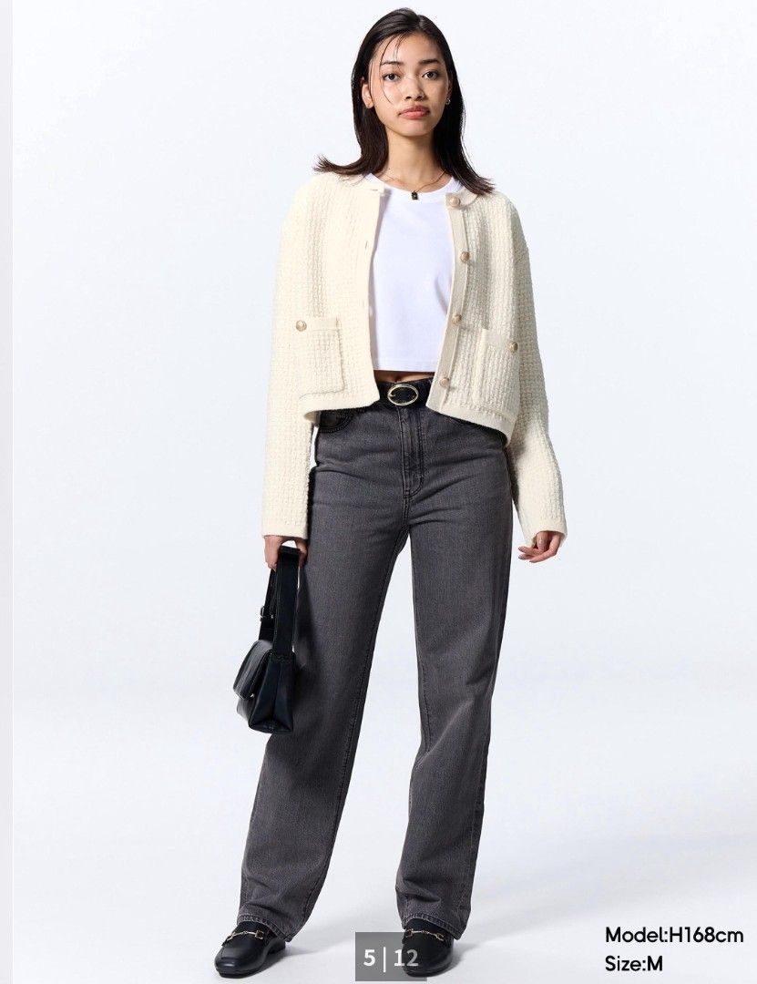 GU Tweedy Knitted Cardigan (Category: Coats, Jackets and Outerwear) located in Angeles City. Submitted by miss_independent01 (Listing ID 1468129688, Image 3). Description: GU Tweedy Knitted Cardigan Color: Cream Width: 22 (XXL on tag) Length: 20 Sleeve: 20 Shoulder: 19 MOP: Gcash ✅ Mine Now, Pay Now ✅ First to Pay, Gets the Item 📍 PAMPANGA Courier: JnT 🚚🚚 PM 💌.