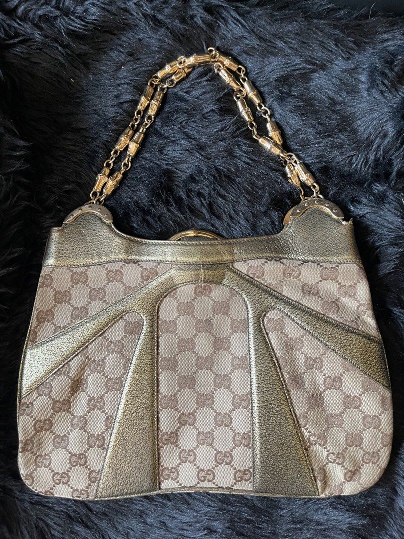 Gucci GG Monogram Bamboo Chain Shoulder Bag (Category: Luxury Bags & Wallets) located in Davao. Submitted by boodle4lyf (Listing ID 1468083381, Image 3). Description: AUTHENTIC TOM FORD GG BAMBOO CHAIN BAG. In very good condition with minimal signs of use. Clean interior and hardwares needs a little bit polishing..