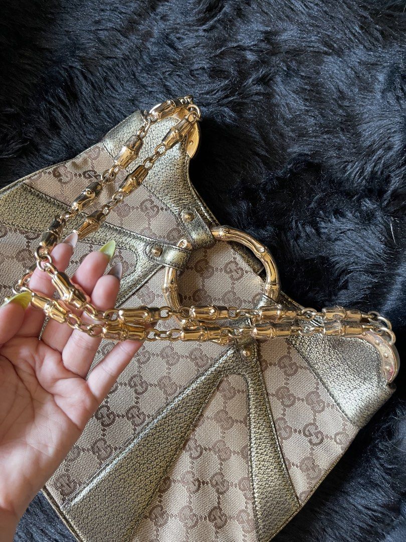 Gucci GG Monogram Bamboo Chain Shoulder Bag (Category: Luxury Bags & Wallets) located in Davao. Submitted by boodle4lyf (Listing ID 1468083381, Image 2). Description: AUTHENTIC TOM FORD GG BAMBOO CHAIN BAG. In very good condition with minimal signs of use. Clean interior and hardwares needs a little bit polishing..