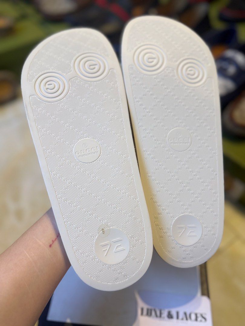 GUCCI SLIDES G9 (Category: Sneakers & Footwear) located in Cavite. Submitted by luxenlaces (Listing ID 1468225571, Image 2). Description: 💯 Authentic Money back guaranteed! ✅ Meet ups & delivery ✅Cash on delivery thru LBC or JRS FB - Luxe and Laces IG - luxxe_n_laces 📩 DM for orders & inquiries.