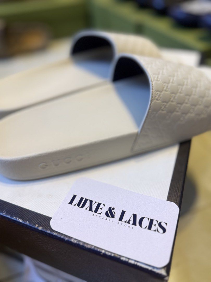 GUCCI SLIDES G9 (Category: Sneakers & Footwear) located in Cavite. Submitted by luxenlaces (Listing ID 1468225571, Image 3). Description: 💯 Authentic Money back guaranteed! ✅ Meet ups & delivery ✅Cash on delivery thru LBC or JRS FB - Luxe and Laces IG - luxxe_n_laces 📩 DM for orders & inquiries.