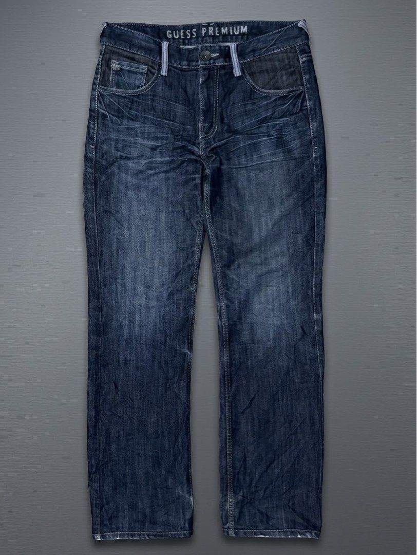 Guess Premium Jeans (Category: Jeans) located in Davao. Submitted by ckkb1821 (Listing ID 1468163785, Image 1). Description: Guess Premium Jeans Size 32-34" waist | 41"L | 8.5" hem Excellent condition, need wash only ₱799 only + SF.
