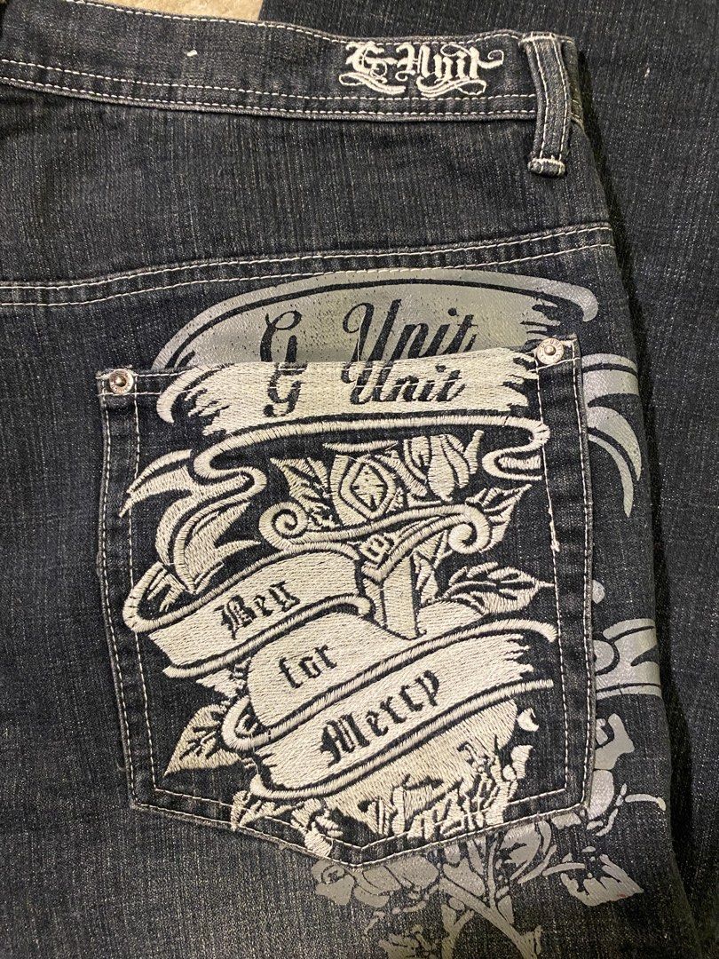 G-Unit (Category: Jeans) located in Baguio. Submitted by where2wear.epbi (Listing ID 1468063782, Image 3). Description: Dimes 🔽🔽🔽 Waist: 36” Length: 43” Thigh: 14” Hem: 10” via tape measure Laid flat Condition: Good Issue: Zipper Check commsec ₱1,699.