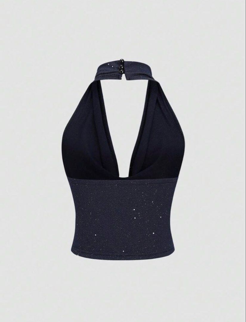 halter neck camisole (Category: Sleeveless) located in Midsayap. Submitted by shai_09 (Listing ID 1468267921, Image 2). Description: used once for acquaintance party size small .