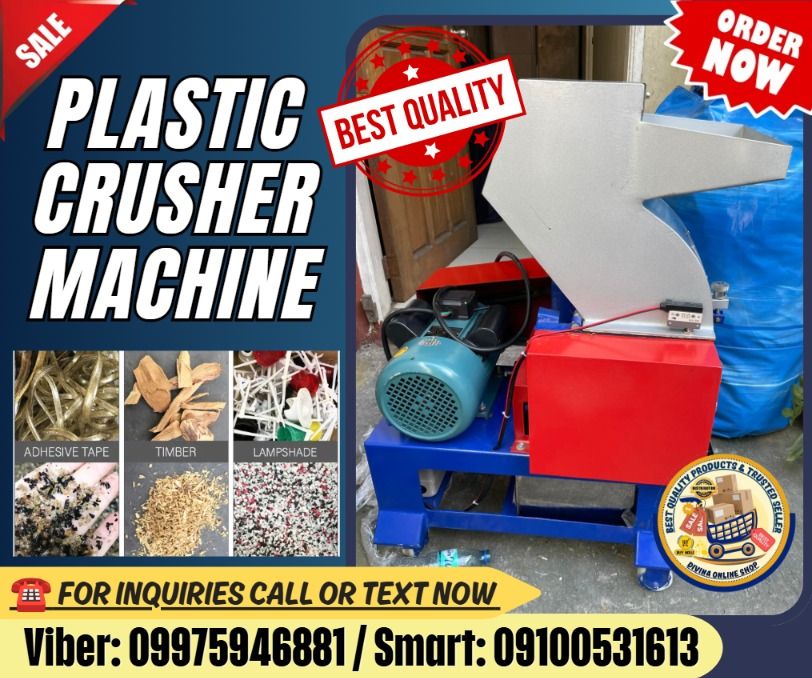 Heavy Duty Recycle Plastic Crusher Machine 100% Good Quality (Category: Home Improvement Tools & Accessories) located in Las Pinas. Submitted by livedragon_b3d3a7 (Listing ID 1468130349, Image 1). Description: 🌏 We Can Deliver Nationwide 👉 AP Cargo, LBC & Lalamove (🛳️ Sea /✈️ Air Freight) Price: 180,192 🔥PC180A Plastic Crusher Machine Specification: Model: PC180A Diameter of Crushing Chamber: 190x165 Crushing Ability (kg/h): 30-80 Motor Power