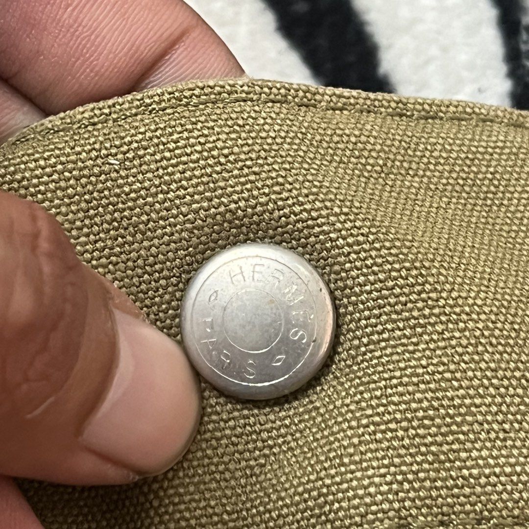 Hermes cotton bag (Category: Luxury Bags & Wallets) located in Manila. Submitted by royaldripmanila (Listing ID 1468236831, Image 2). Description: Sign of usage W16 L12.