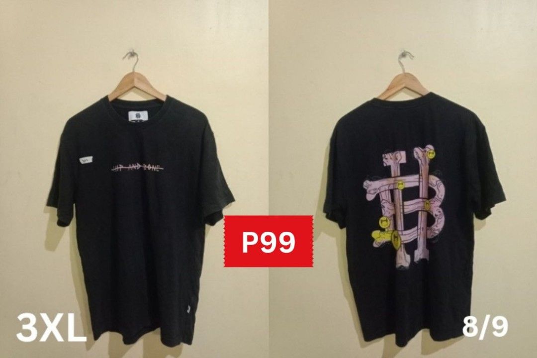 Hip and Bone Black Graphic Tee (Category: Tshirts & Polo Shirts ) located in Mexico. Submitted by classtyle (Listing ID 1468280464, Image 1). Description: - Brand: Hip and Bone - Color: Black - Size: 3XL - Design: Small front text logo, large bone graphic and yellow smiley print on the back - Fit & Style: Short sleeves, crew neck, casual everyday streetwear - Condition: Excellent.