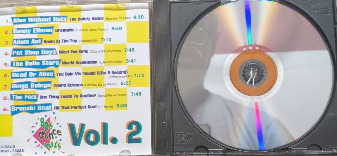 Hit That Perfect Beat Volume 2 80s Dance Hits CD (Category: CDs & DVDs) located in Manila. Submitted by ruelcabrer77078 (Listing ID 1468208364, Image 2). Description: - Album: 80s Dance Hits Compilation - Featured Artists: Men Without Hats, Pet Shop Boys, Dead Or Alive, Bronski Beat, and more - Label: MCA Records - Release Year: 1995 - Packaging: Standard jewel case with printed tracklist - Condition: Good / Tested working - Perfect for 80s synth