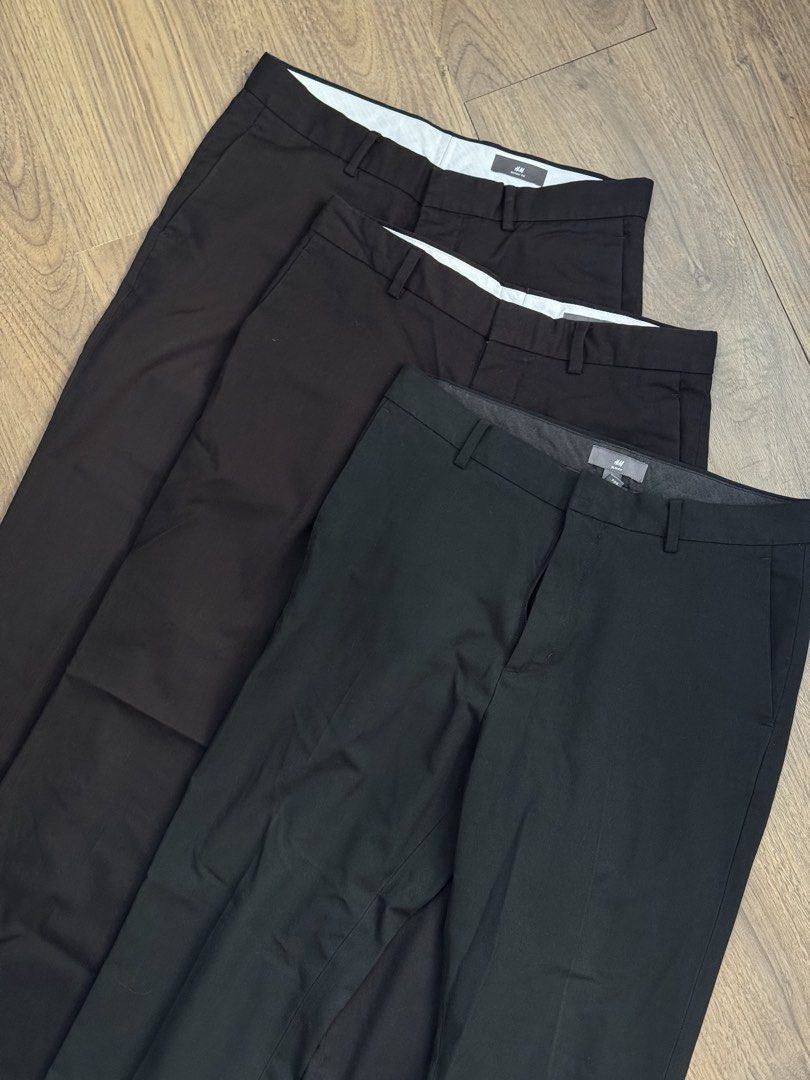 H&M trouser (Category: Trousers) located in Manila. Submitted by ibanezph (Listing ID 1468103821, Image 1). Description: H&M trousers Size SMALL 30 Lenght 36inches Condition and color rate 8/10 Selling as packed 1,000 for 3 pants Angono rizal area Lalamove or pickup.