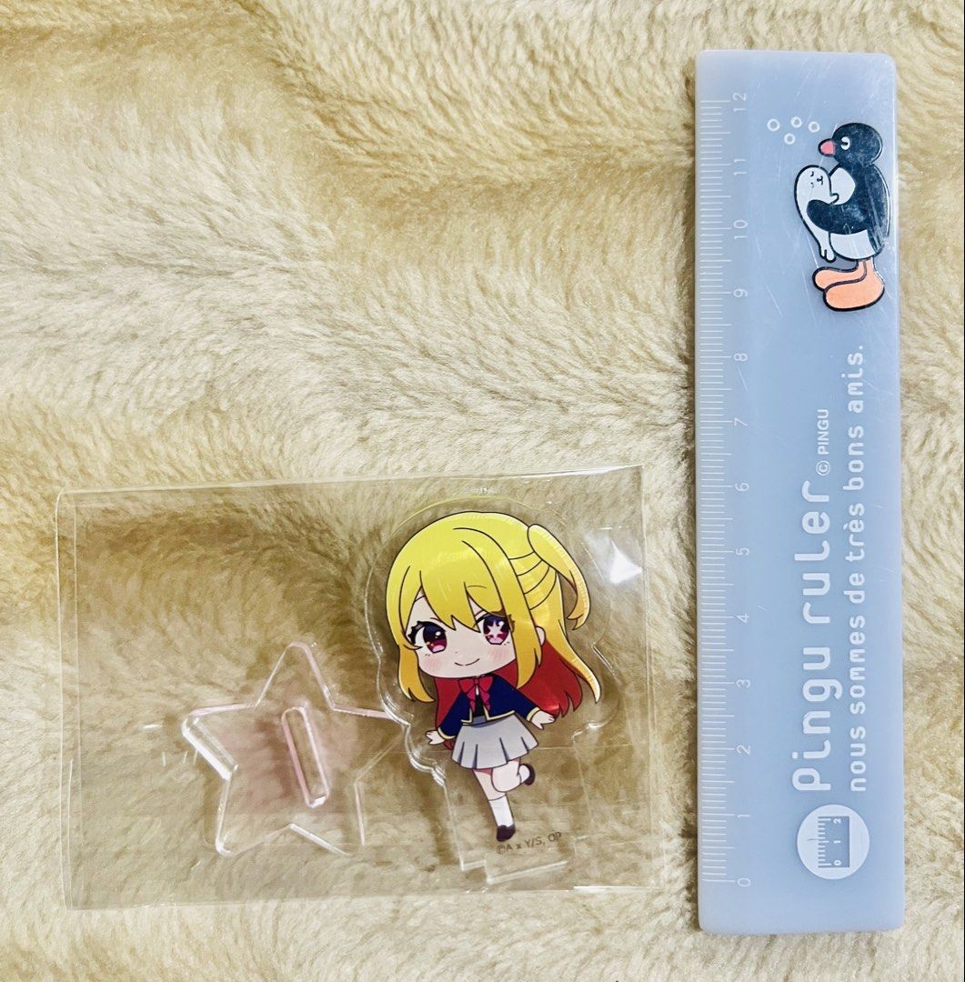 Hoshino Ruby ~Oshi no Ko~ Acrylic Items (per item/take all) (Category: Character Goods) located in Taguig. Submitted by lae.onlineshop (Listing ID 1468094600, Image 2). Description: Hoshino Ruby ~Oshi no Ko~ Acrylic Items *LOOSE, no original packaging, AS IS *THE COLOR MAY SLIGHTLY DIFFER FROM ACTUAL DUE TO LIGHTING AND/OR SCREEN RESOLUTION. *Ruler used as size reference is 12cm. Issue: zero to minimal hairlines on surface, may or may not have si