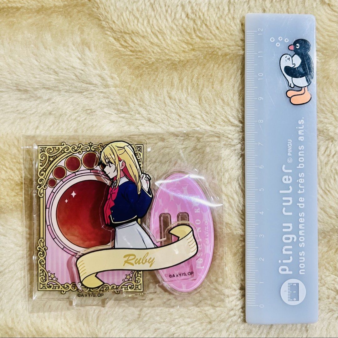 Hoshino Ruby ~Oshi no Ko~ Acrylic Items (per item/take all) (Category: Character Goods) located in Taguig. Submitted by lae.onlineshop (Listing ID 1468094600, Image 3). Description: Hoshino Ruby ~Oshi no Ko~ Acrylic Items *LOOSE, no original packaging, AS IS *THE COLOR MAY SLIGHTLY DIFFER FROM ACTUAL DUE TO LIGHTING AND/OR SCREEN RESOLUTION. *Ruler used as size reference is 12cm. Issue: zero to minimal hairlines on surface, may or may not have si