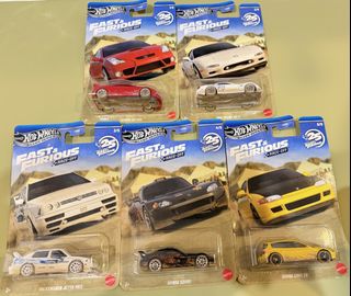 Hot Wheels Premium Fast & Furious Fast Imports 5-Car Set, Toys ...