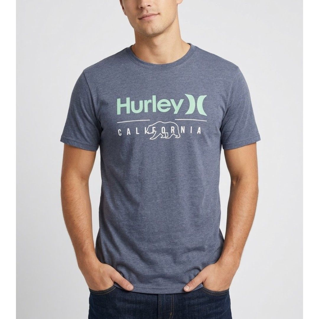 Hurley T Shirt top men's (Category: Tshirts & Polo Shirts ) located in Quezon City. Submitted by rosepam (Listing ID 1468195164, Image 1). Description: Hurley California Bear Graphic Shirt Size on tag: M *some pilling sa armpit FIX PRICE Measurements posted for reference.