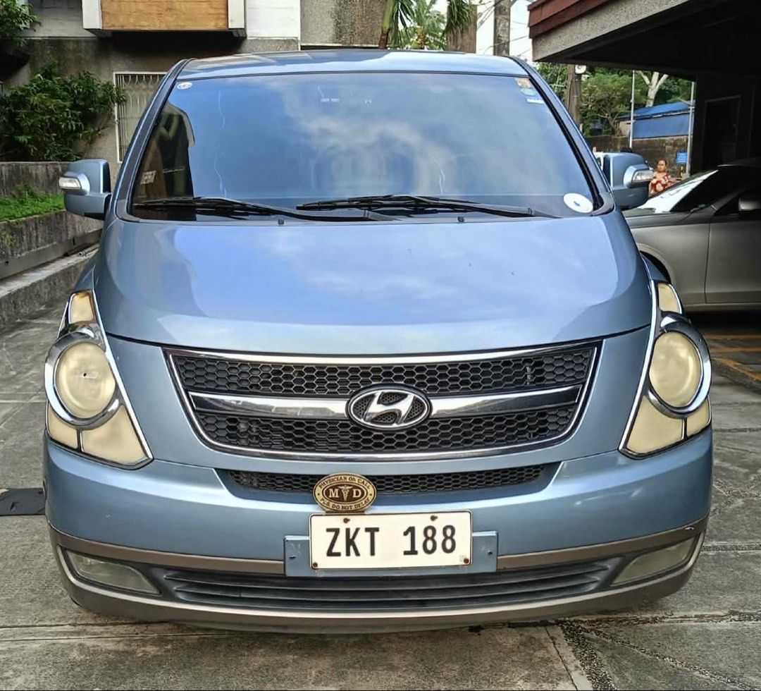 Hyundai Starex (Category: Used Cars) located in San Juan City. Submitted by swiper528 (Listing ID 1468189384, Image 2). Description: 2008 grand starex HVX Light blue ending plate 8 (coding Thursday), diesel engine Captain Seats Cold aircon New battery 11 seater Sunroof.