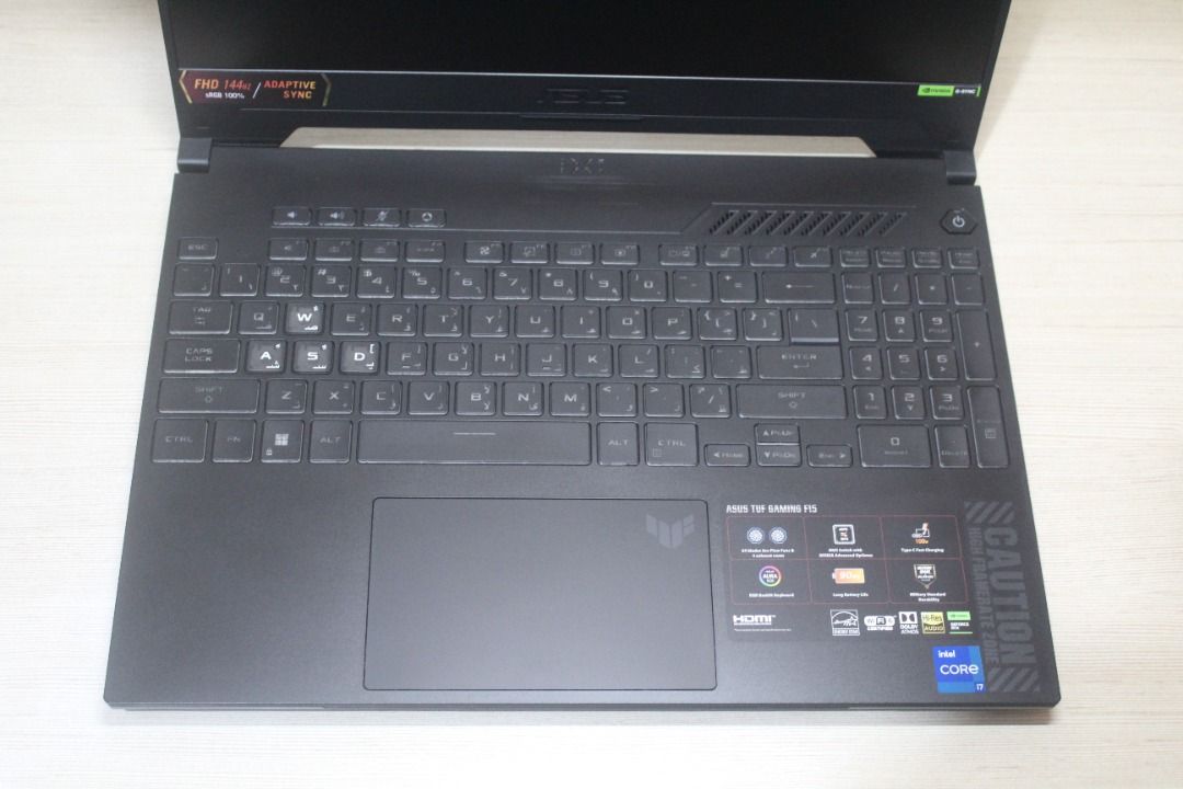 i7 RTX4060 Asus Tuf F15 (Category: Laptops & Notebooks) located in Pasay City. Submitted by Rsgadgets (Listing ID 1468088945, Image 3). Description: 𝗶𝟳 𝗥𝗧𝗫𝟰𝟬𝟲𝟬 𝗔𝘀𝘂𝘀 𝗧𝘂𝗳 𝗚𝗮𝗺𝗶𝗻𝗴 𝗙𝟭𝟱 Asus Tuf Gaming F15 FX507 i7 RTX4060 8GB - 2ND HAND our price 64k ONLY -Nvidia RTX4060 8GB -RAM 16GB + SSD 1TB 97% smooth presentable ISSUE - Tiny bumps on top cover otherwise fresh plz check pics -Intel Core i7-13620H 13THGEN 10 cores (2.10GHZ 