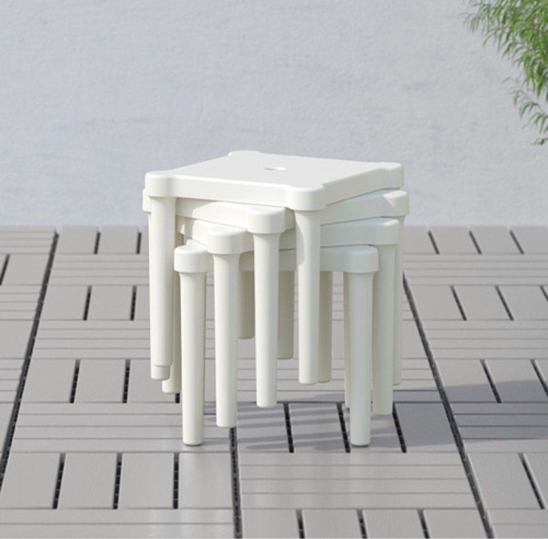 IKEA UTTER Children's Stool Indoor Outdoor White (Category: Children's Beds) located in Manila. Submitted by wanderingdoll (Listing ID 1468219263, Image 2). Description: **ALSO AVAILABLE FOR RENT** (Message for details) 12 pcs available.