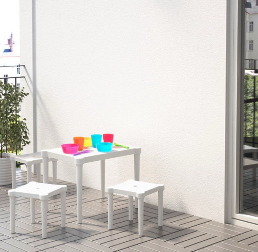 IKEA UTTER Children's Stool Indoor Outdoor White (Category: Children's Beds) located in Manila. Submitted by wanderingdoll (Listing ID 1468219263, Image 1). Description: **ALSO AVAILABLE FOR RENT** (Message for details) 12 pcs available.