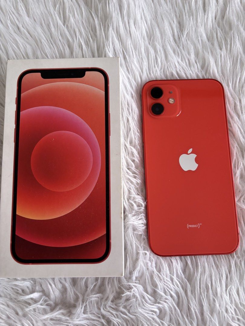 Iphone 12 red (Category: iPhone 12 Series) located in Manila. Submitted by camillepinky (Listing ID 1468281344, Image 1). Description: Selling iphone 12 good as new with battery health of 89 pde sa maarte no hidden scratches front and back. Last price is posted no need to message me for the last price its already posted . Thanks .