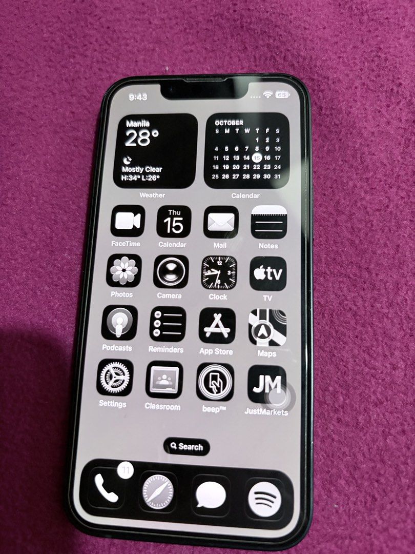Iphone 13 mini (Category: iPhone 13 Series) located in Manila. Submitted by john.a. (Listing ID 1468211792, Image 3). Description: 📱 iPhone 13 mini 256GB — For Sale Model: Apple iPhone 13 mini Storage: 256GB Display: 5.4-inch Super Retina XDR OLED Processor: A15 Bionic chip Rear Camera: Dual 12MP cameras (Wide + Ultra Wide) Front Camera: 12MP TrueDepth camera Security: Face ID Connectivity: 5G, Wi-Fi, Bluetooth Charging: Lightning port, MagSafe 