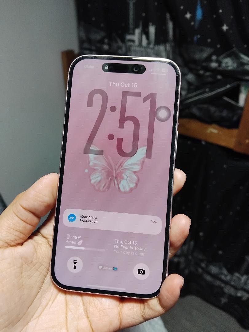IPHONE 15 PINK 256GB (Category: iPhone 15 Series) located in Manila. Submitted by sarahhh05_297 (Listing ID 1468118171, Image 3). Description: With Box and charger 86% Battery Health Under warranty 1/14/2027 With cases Lady owned No issue Slightly negotiable RFS need funds .