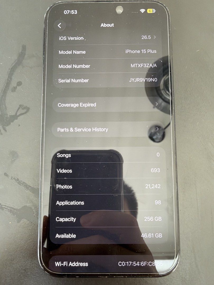 iPhone 15 Plus （分類：iPhone 15 Series）位於 Hong Kong。 由 none1022 提交（商品編號 1468062421，圖片 3）。簡介： 2023年用到依家，faceid壞左，其他一切正常，任驗。。