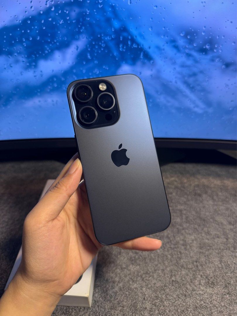 IPHONE 15 PRO 128gb BLUE TITANIUM (Category: iPhone 15 Series) located in Manila. Submitted by siahjane_ (Listing ID 1468096035, Image 1). Description: FOR SALE PO OR SWAP SA IOS ❤️ IPHONE 15 PRO 128gb BLUE TITANIUM! Factory unlocked (any sim) NTC approved 88 Orig Battery Health Truetone & Faceid working All parts are original No history of repair No issue Unli reset at check sa meetup Comes with Orig box Cable Case Tempered lnstalled 32499 📍Mee