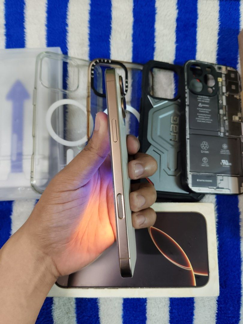 IPHONE 16 PRO MAX (Category: iPhone 16 Series) located in Manila. Submitted by cristoff143 (Listing ID 1468172208, Image 3). Description: IPHONE 16 PRO MAX //256GB GLOBELOCKED-Until November 06,2026 (automatic mag o openline after ma end postpaid contract) •NO ISSUE- unli check and reset •local variant-ZP/A •True tone, face id and everything is working •256GB- Dessert Titanium •83% BH- Normal at sobrang kunat pa din •Halos parang bago pa din- wal