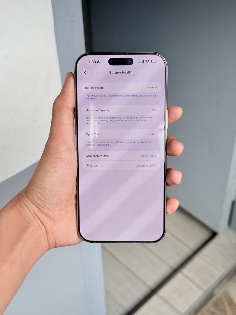 Iphone 16 Pro Max (Desert Titanium) (Category: iPhone 16 Series) located in Malabon City. Submitted by mangwelsss (Listing ID 1468229252, Image 2). Description: FOR SALE OR SWA SA LOWER UNIT PLUS CASH! iPhone 16 Pro Max Desert Titanium 256gb 89% Battery Health Factory Unlocked Local Variant No issue No history of repair Makinis Comes w/ original Box (same imei) Cord Cases Unli check and unli reset upon meetup Loc: South caloocan.