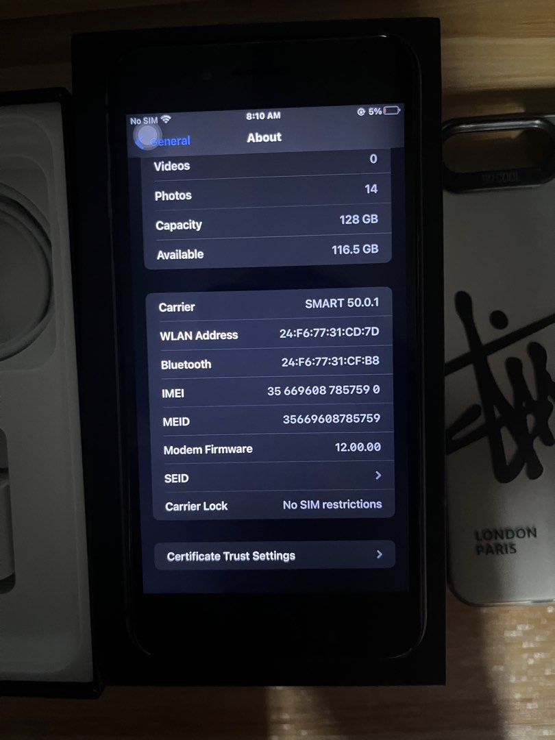 Iphone 7 plus 128gb (Category: iPhone 7 Series) located in Naic. Submitted by nasaryn_ (Listing ID 1468206128, Image 3). Description: replaced batt (93%) 128gb .