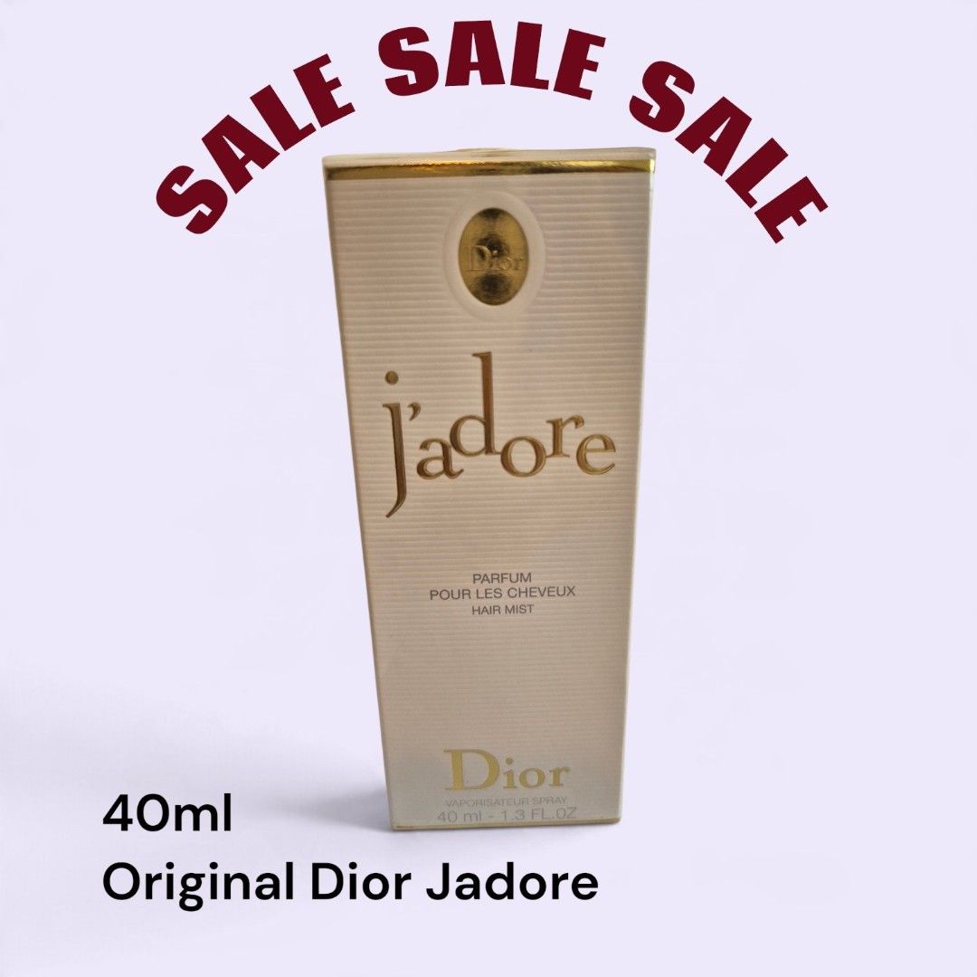 Jadore Hair Mist 40ml (Category: Hair) located in Quezon City. Submitted by annderthesun (Listing ID 1468141865, Image 1). Description: Dior J’adore Hair Mist 40ml – With Box, Sealed Retail Price is P5,800 Add a touch of J’adore to your hair with this elegant floral hair mist, featuring notes of ylang-ylang, rose and jasmine. 🌸 40ml spray 📦 With original box ✨ Designed to perfume the hair Condition: sealed 💰 Price: ₱2000 📍 Location: Pasig Act