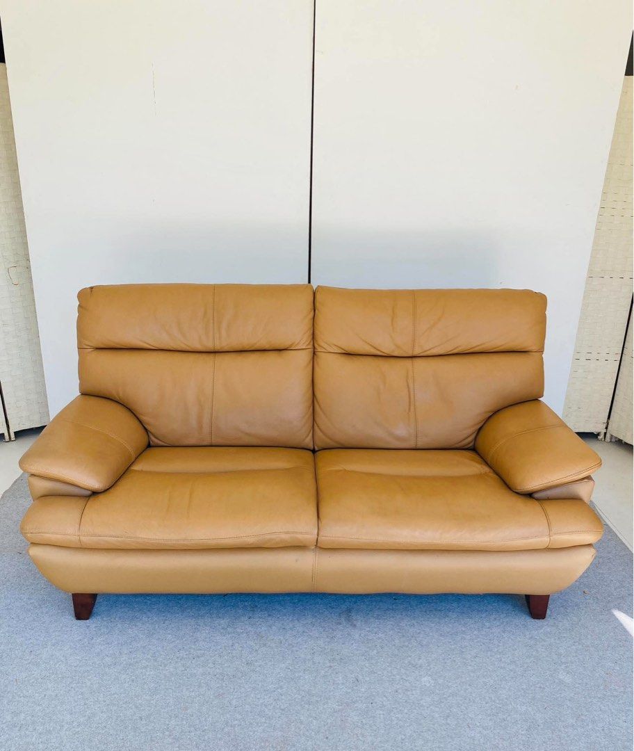 “JAPAN SURPLUS” BROWN LEATHER SOFA (Category: Sofas) located in Bulacan. Submitted by monmon555 (Listing ID 1468261898, Image 2). Description: “JAPAN SURPLUS” BROWN LEATHER SOFA SIZE: (AS-IS ITEM) IN GOOD CONDITION.