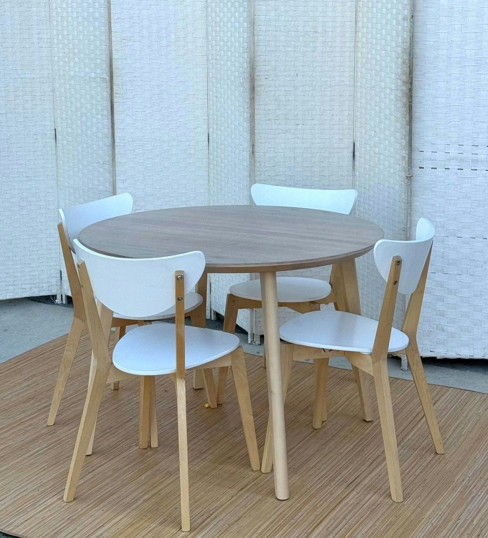 JAPAN SURPLUS IKEA LISABO ROUND DINING SET IN GOOD CONDITION (Category: Tables & Sets) located in Manila. Submitted by louu.05 (Listing ID 1468247663, Image 2). Description: JAPAN SURPLUS IKEA LISABO ROUND DINING SET IN GOOD CONDITION SIZE: 18H x 15L x 16.5W inches 29.5H x 41.5D.