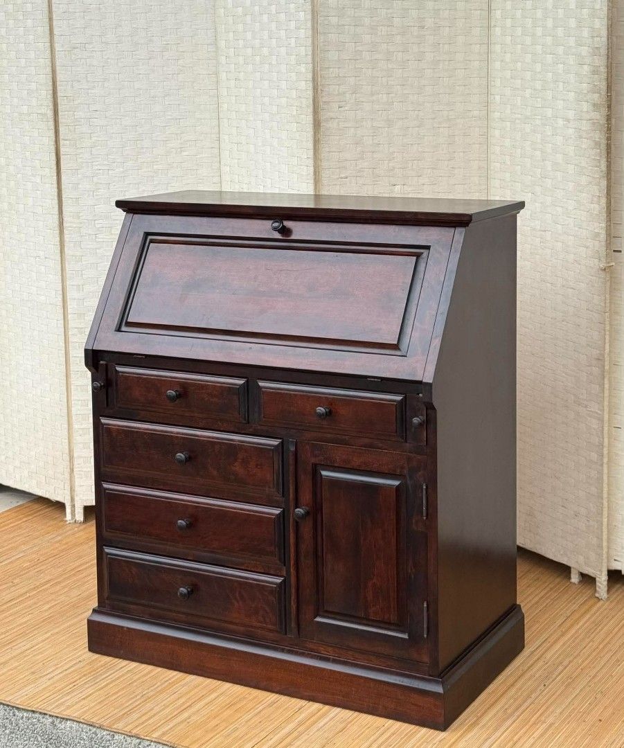 JAPAN SURPLUS ROSEWOOD STUDY BOARD IN GOOD CONDITION (Category: Tables & Sets) located in Manila. Submitted by shawii_ (Listing ID 1468247022, Image 2). Description: JAPAN SURPLUS ROSEWOOD STUDY BOARD IN GOOD CONDITION SIZE: 40.5H x 35L x 17.5W inches.
