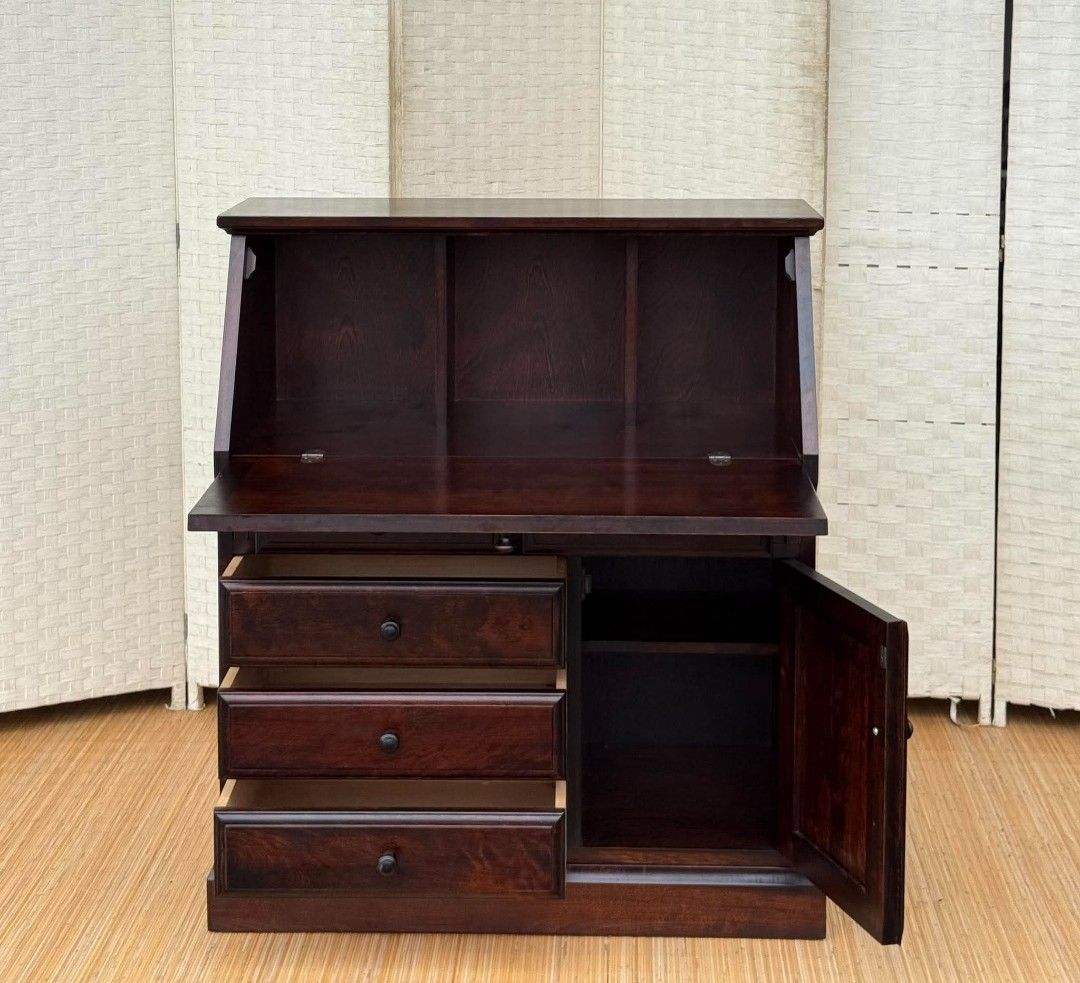 JAPAN SURPLUS ROSEWOOD STUDY BOARD IN GOOD CONDITION (Category: Tables & Sets) located in Manila. Submitted by shawii_ (Listing ID 1468247022, Image 3). Description: JAPAN SURPLUS ROSEWOOD STUDY BOARD IN GOOD CONDITION SIZE: 40.5H x 35L x 17.5W inches.