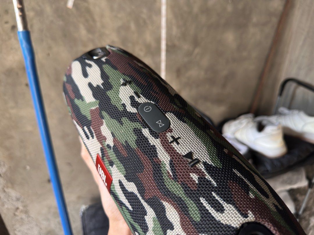 JBL Extreme Camo (Category: Soundbars, Speakers & Amplifiers) located in Caloocan City. Submitted by jerichogoku (Listing ID 1468141794, Image 2). Description: JBL Extreme Camo 100% Original, can be connected to app, Good Condition, no performance issues, unli check upon pickup. PM FOR SOUND TEST. Location: Bagong Silang, Caloocan North.