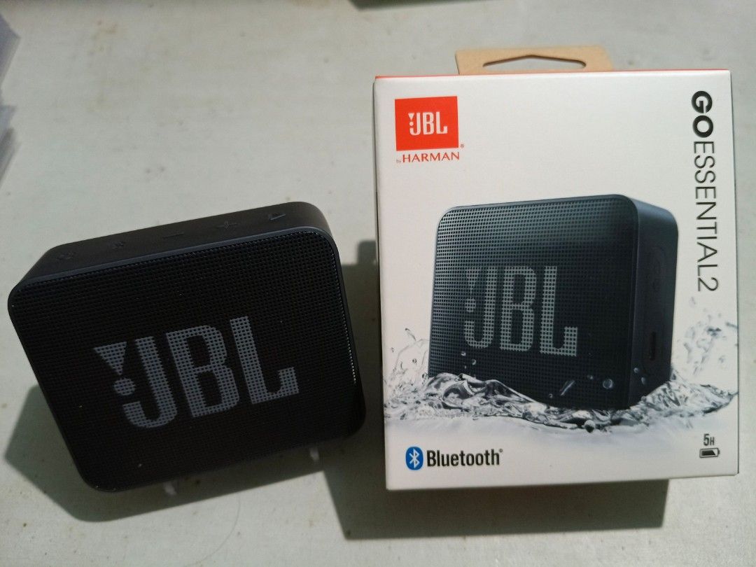 JBL Go Essential 2 Bluetooth Speaker Black with Box (Category: Soundbars, Speakers & Amplifiers) located in General Trias. Submitted by hobbyshare19 (Listing ID 1468220617, Image 1). Description: Title: Like New JBL Go Essential 2 (Complete with Box) Description: Selling my authentic JBL Go Essential 2 Bluetooth speaker. • Condition: 9.8/10 (Just opened and lightly used for 2 times) • Inclusions: Complete with original box • Reason for Selling: S