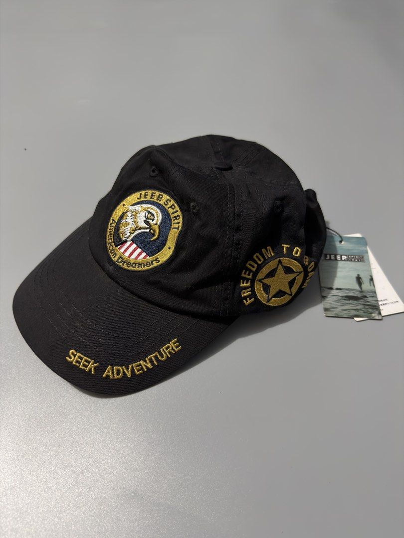Jeep Spirit Baseball Cap (Category: Caps & Hats) located in Calumpit. Submitted by Essentiality (Listing ID 1468174480, Image 1). Description: Brand New Jeep Spirit Baseball Cap ₱500.
