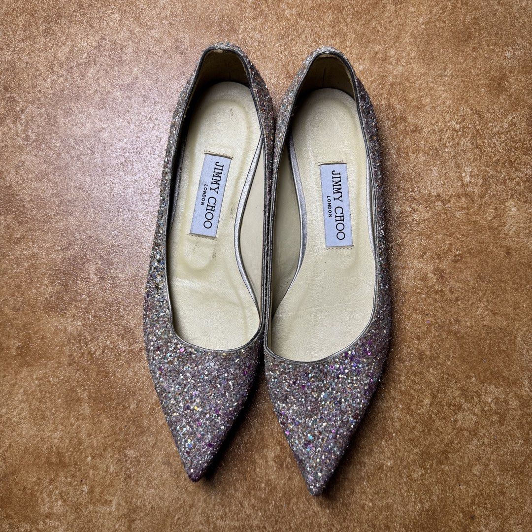 Jimmy Choo (Category: Sandals) located in Panabo. Submitted by shoerarefinds (Listing ID 1468279397, Image 3). Description: JÍMMŶ ÇĦÓÖ “Romy glitter flats” SIZE: EU 37 / US 7/ 23.3 CM Excellent Condition LOCATION: PANABO CITY, DAVAO DEL NORTE, 8105 1700 FREESHIPPING.