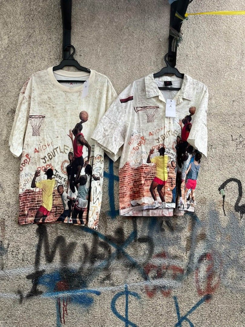 JORDAN GRAFFITI (Category: Activewear) located in Alburquerque. Submitted by nashper (Listing ID 1468243118, Image 1). Description: POLO & T-SHIRT BOTH XL PANTS & SHORT MEDIUM 32-34 WAIST.