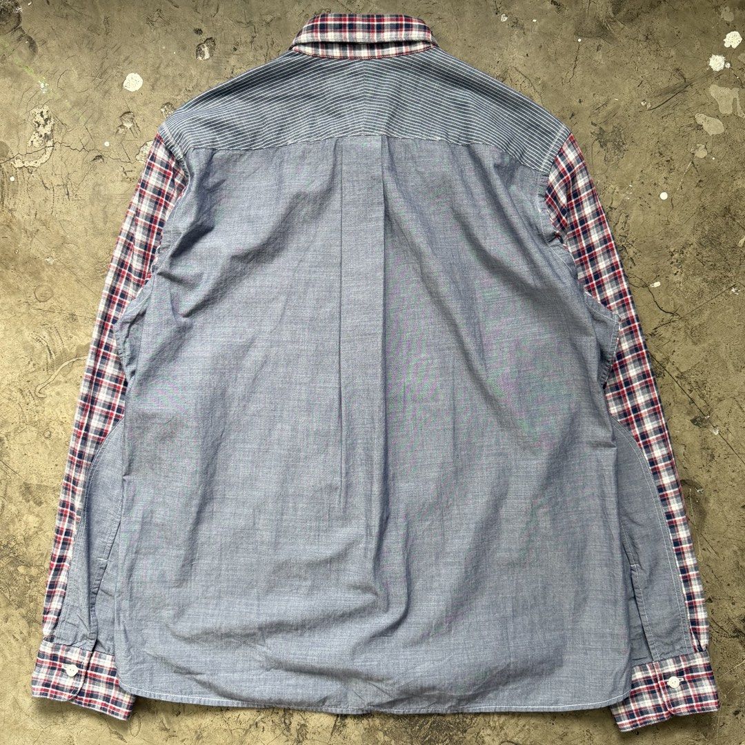 Junya Watanabe - CDG - 2019 Plaid/Chambray Longsleeve (Category: Tshirts & Polo Shirts ) located in Cavite. Submitted by 4118.ph (Listing ID 1468225224, Image 2). Description: Small Excellent condition Width 21” Length 27”.