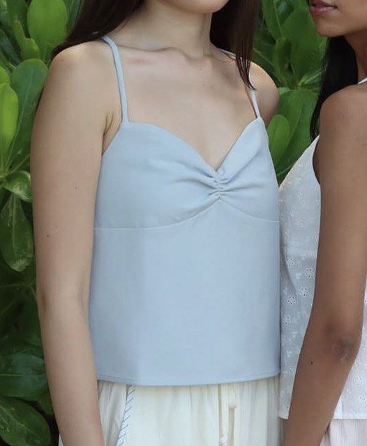 Just Because Studio Leila Top XS (Category: Sleeveless) located in Pasig City. Submitted by oonomatopoeia (Listing ID 1468224351, Image 1). Description: - Phased out na so not on the website anymore - OG price: ₱2000 - No flaws / issues, used a few times lang Delivery via SDD only (Lala, Grab) 📍Mandaluyong, Metro Manila .