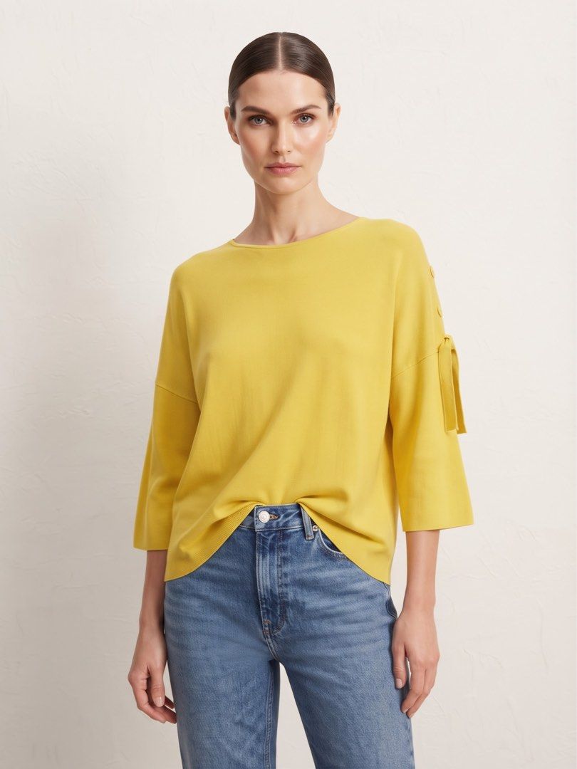 KAREN MILLEN KNIT TOP (Category: Blouses) located in Pasig City. Submitted by vetementsdemanila (Listing ID 1468177667, Image 1). Description: KAREN MILLEN KNIT TOP New without tags Size: SMALL Bust: 42 inches Length: 24 inches P1250 PLUS SHIPPING.