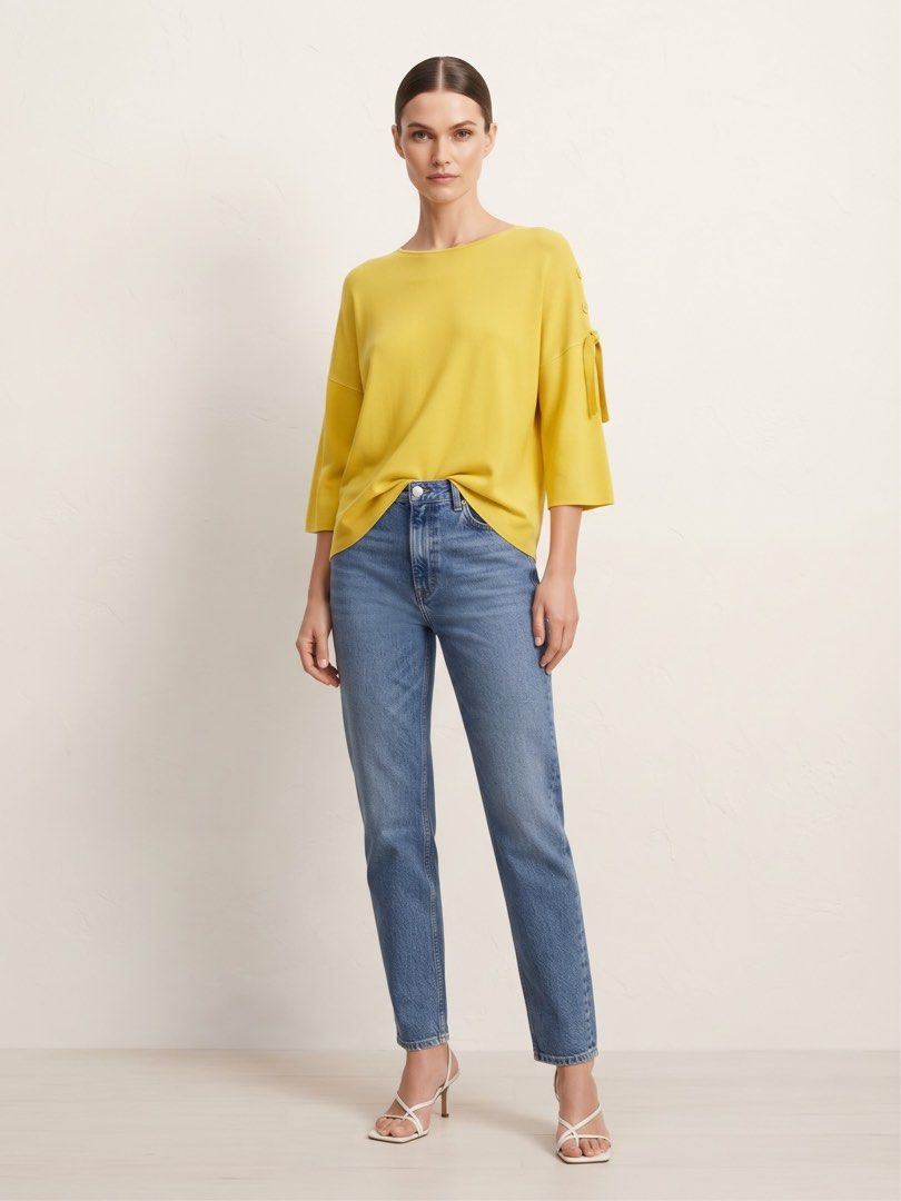 KAREN MILLEN KNIT TOP (Category: Blouses) located in Pasig City. Submitted by vetementsdemanila (Listing ID 1468177667, Image 2). Description: KAREN MILLEN KNIT TOP New without tags Size: SMALL Bust: 42 inches Length: 24 inches P1250 PLUS SHIPPING.