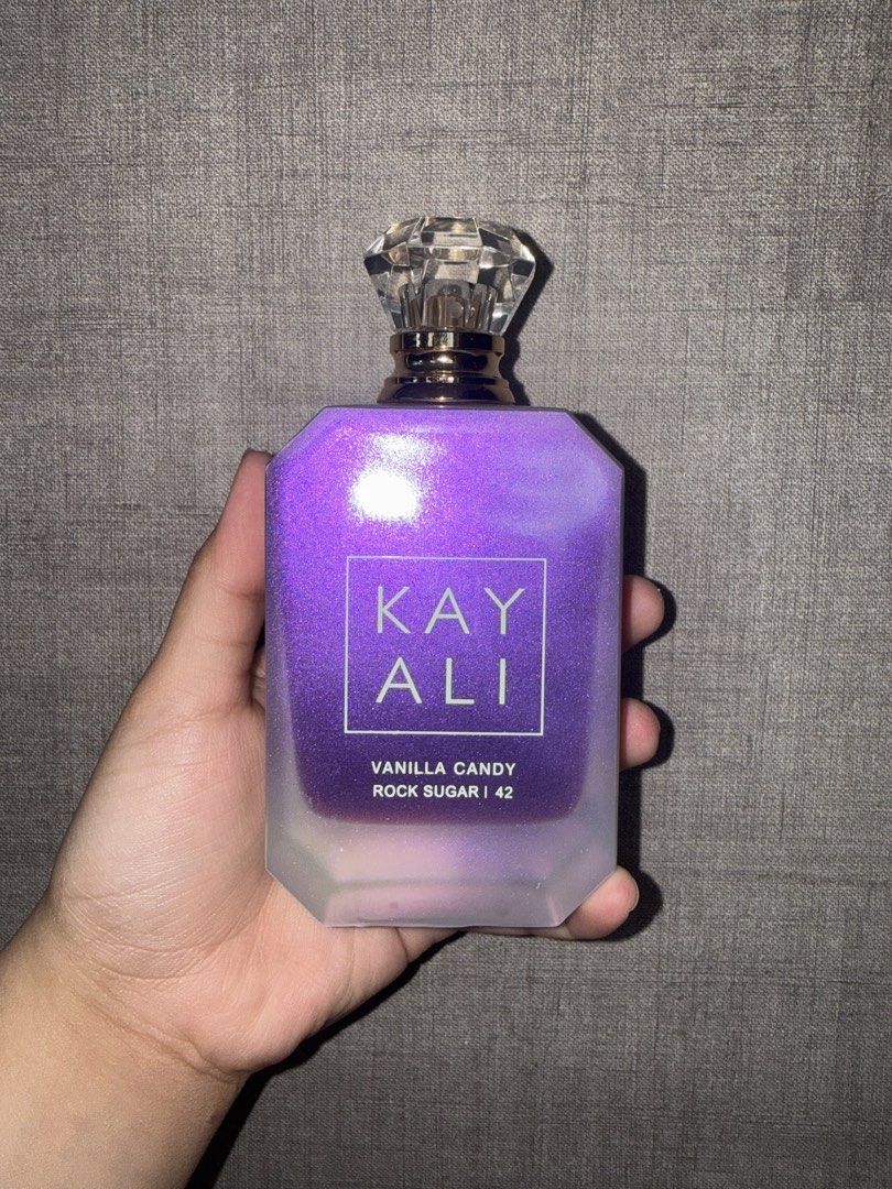 RUSH SALE !! KAYALI Vanilla Candy Rock Sugar | 42 BARELY USED (Category: Fragrance & Deodorants) located in Las Pinas. Submitted by coolthreadz (Listing ID 1468152492, Image 1). Description: KAYALI Vanilla Candy Rock Sugar | 42 (100mL) Sweet, feminine, and playful gourmand fragrance featuring notes of candied pear, bubble gum, white caramel, rock sugar, and vanilla cream. 🍬 100mL Eau de Parfum 🍬 Made in France 🍬 Condition: Brand new (Gifted to